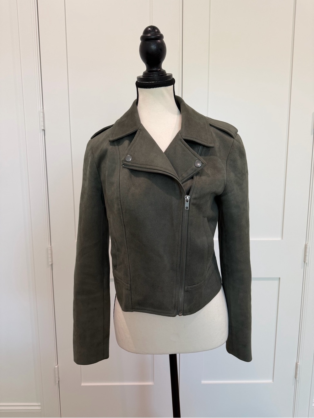 💚🖤 BB Dakota by Steve Madden Women’s Suede Moto Jacket 🖤💚